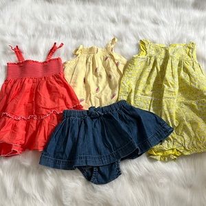 6-12 months baby gap Janie and jack baby girl bundle preowned dresses